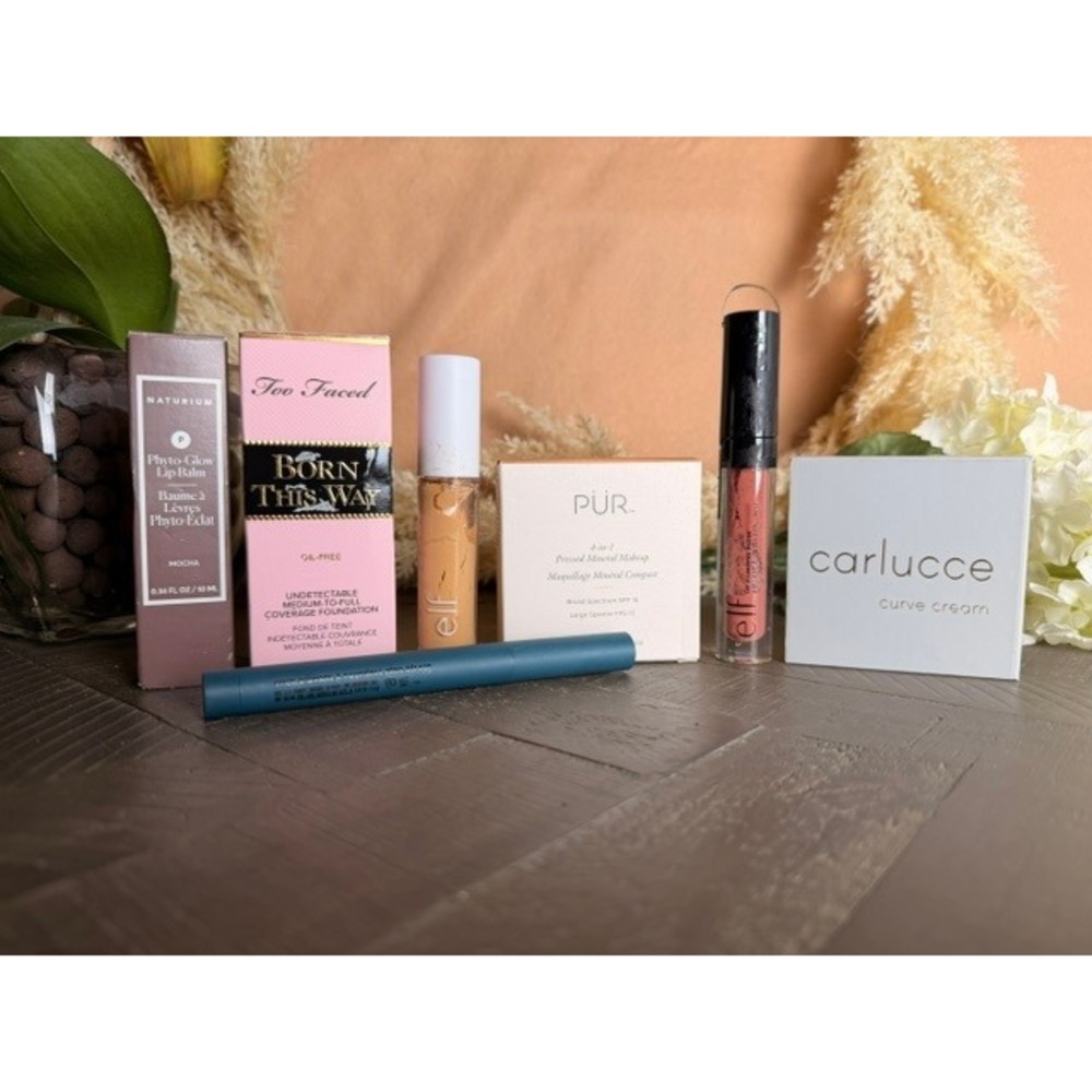 Premium Makeup Bundle Too Faced e.l.f. Naturium PUR Carlucce 7 Pc New
